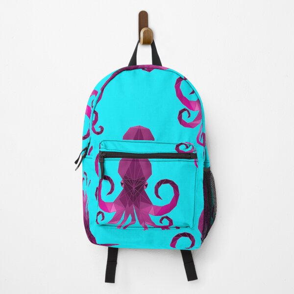 Item preview, Pink Octopus Pattern in teal designed and sold by JAWSCreatives.