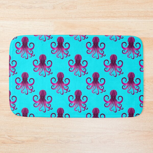 Item preview, Pink Octopus Pattern in teal designed and sold by JAWSCreatives.