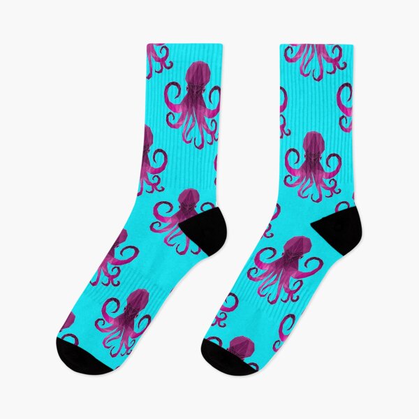 Item preview, Pink Octopus Pattern in teal designed and sold by JAWSCreatives.