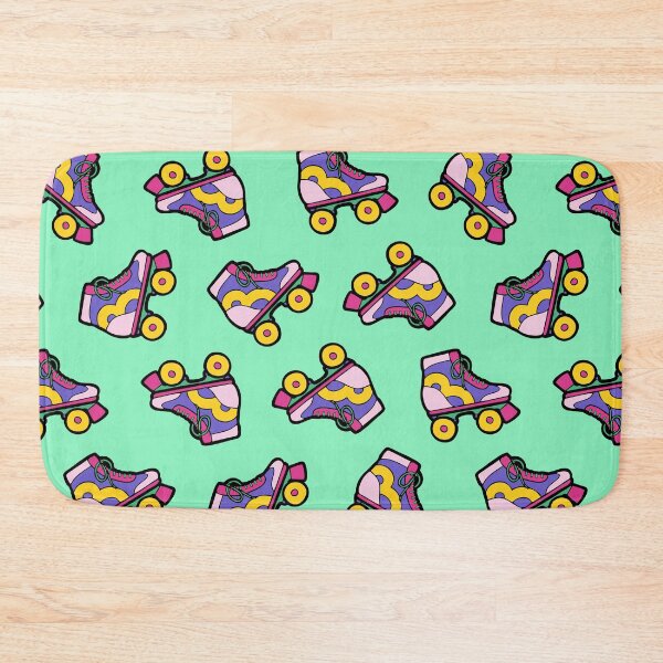 Item preview, 90s Roller Skate Pattern on Neon Jade designed and sold by evannave.