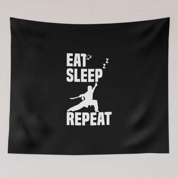 Item preview, Eat Sleep Repeat Wushu Lover Sanda Wushu Staff designed and sold by Nessshirts.