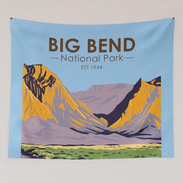 Item preview, Big Bend National Park Chisos Mountain Vintage designed and sold by KrisSidDesigns.