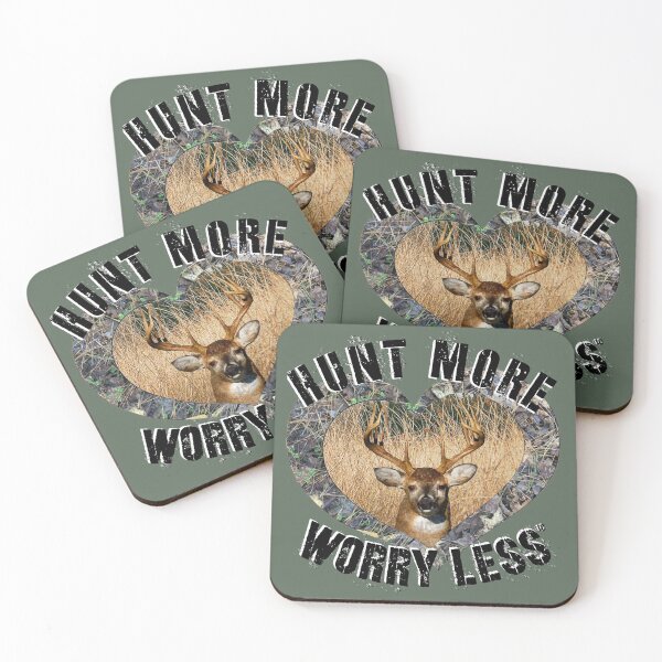 Item preview, Hunt More, Worry Less Whitetail Deer Hunting Design designed and sold by LifeCrush.