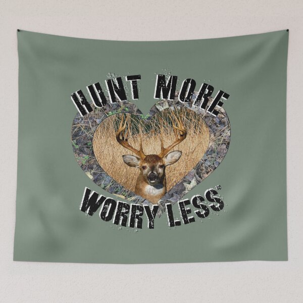 Item preview, Hunt More, Worry Less Whitetail Deer Hunting Design designed and sold by LifeCrush.