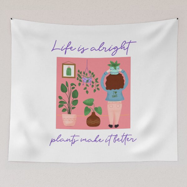 Item preview, Life is Alright, Plants Make It Better Apparel designed and sold by KeepPlantsHappy.