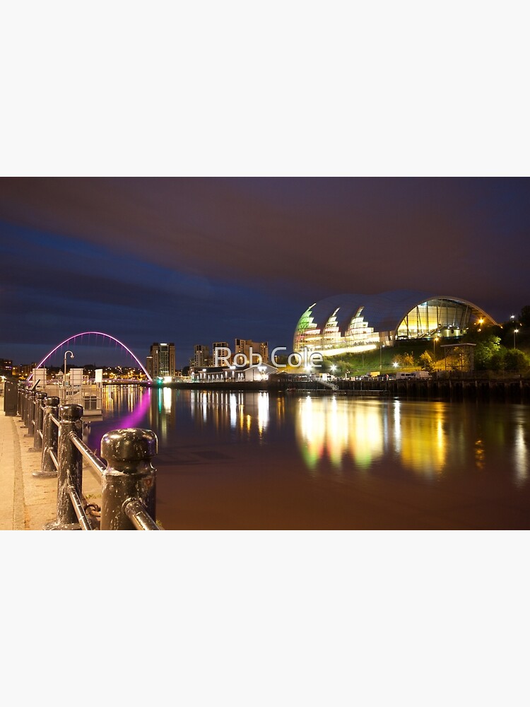 Newcastle-Gateshead, Millennium Bridge and Sage Centre at Dusk by robcole