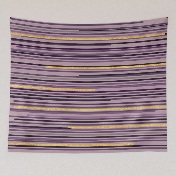 Item preview, Purple Thin lines with gold design designed and sold by BLMcreations.