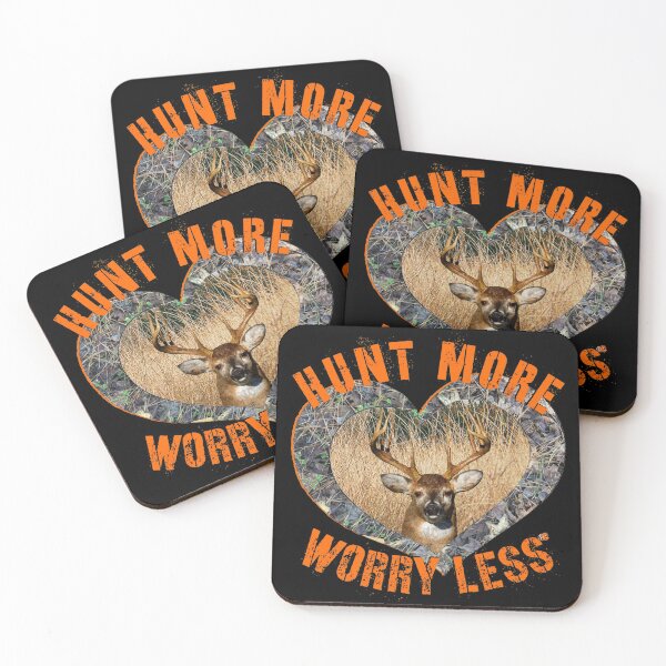 Item preview, Hunt More, Worry Less Whitetail Deer Hunting Design designed and sold by LifeCrush.