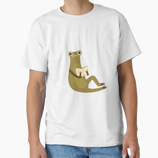 Item preview, Cute frog with glasses reading a book designed and sold by mikhaleeevich.