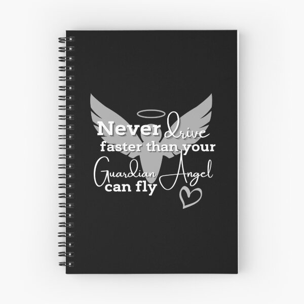 Item preview, NEVER Drive Faster Than Your GUARDIAN ANGEL Can Fly-New Driver Gift Idea designed and sold by Sun Sand & Sea Art.