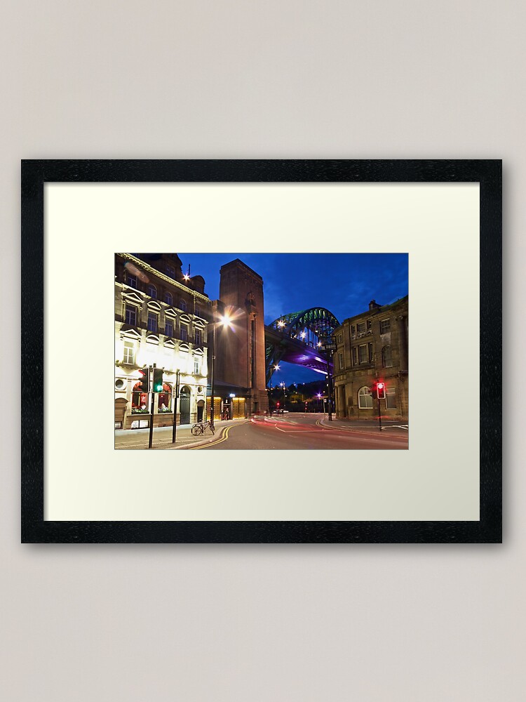Alternate view of Newcastle's Tyne Bridge and Quayside Framed Art Print