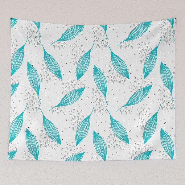 Item preview, Leaves turquoise pattern designed and sold by KQ1985.