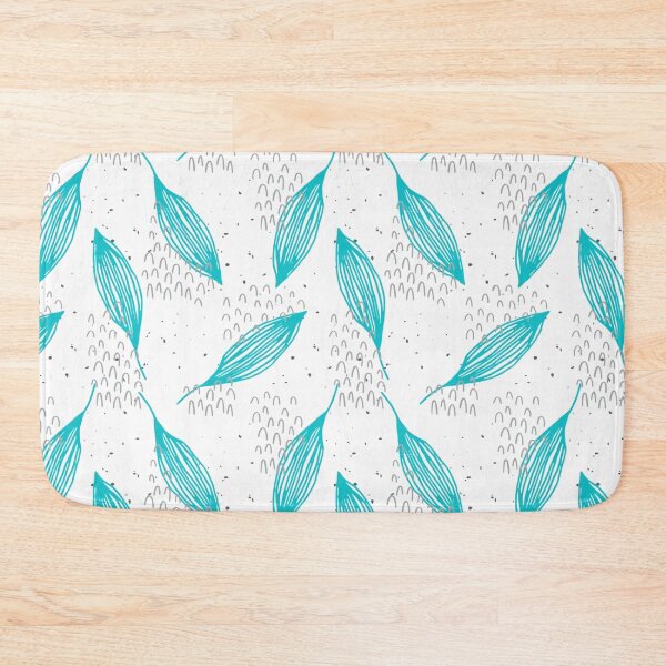 Item preview, Leaves turquoise pattern designed and sold by KQ1985.
