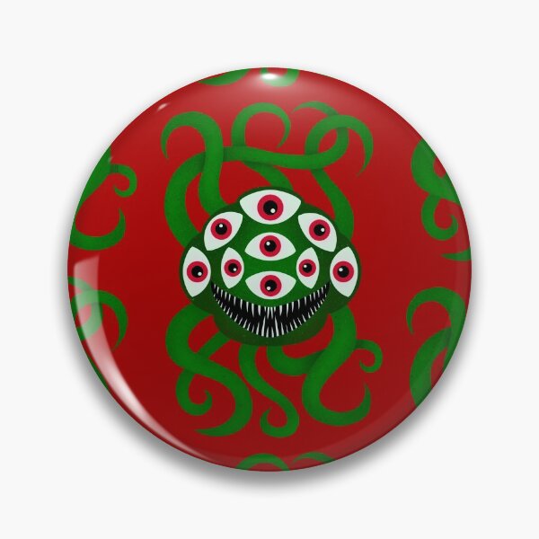 Item preview, Green Monster with Nine Eyes and Nine Tentacles designed and sold by GloomyHexe.