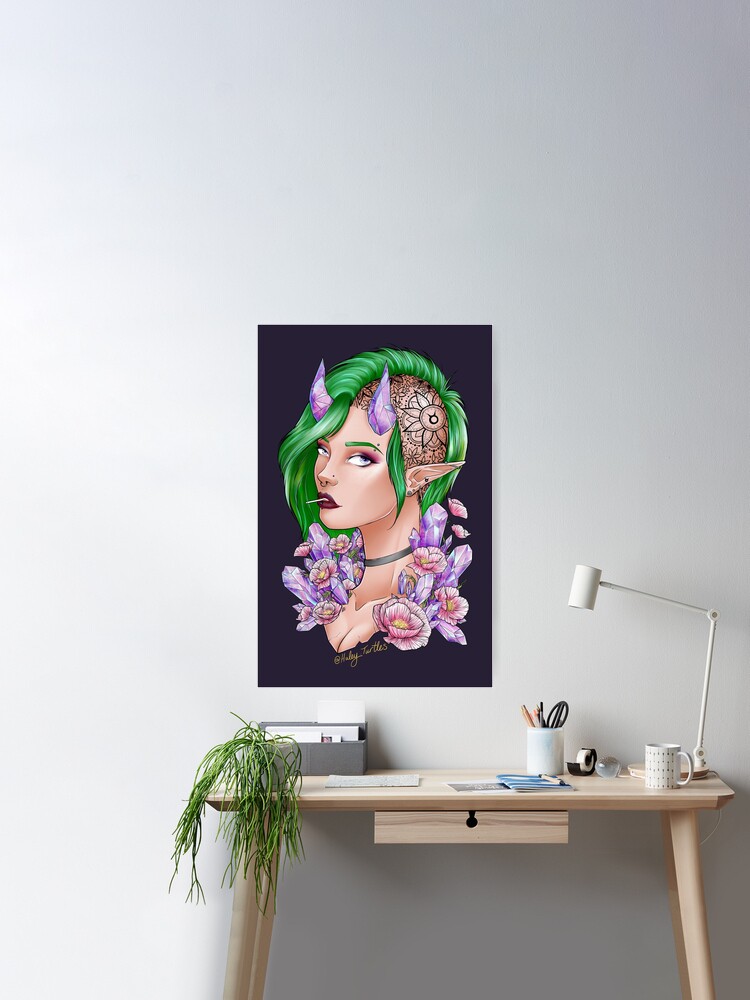 Taurus Woman Zodiac Art Poster for Sale by Huley-Turtles