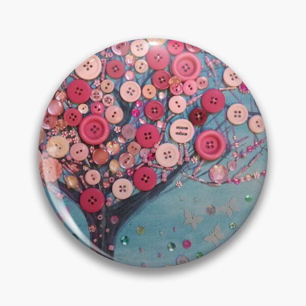 Item preview, Pink Cherry blossom watercolour embellished canvas designed and sold by esvb.