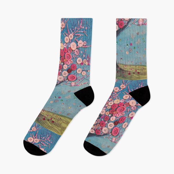 Item preview, Pink Cherry blossom watercolour embellished canvas designed and sold by esvb.