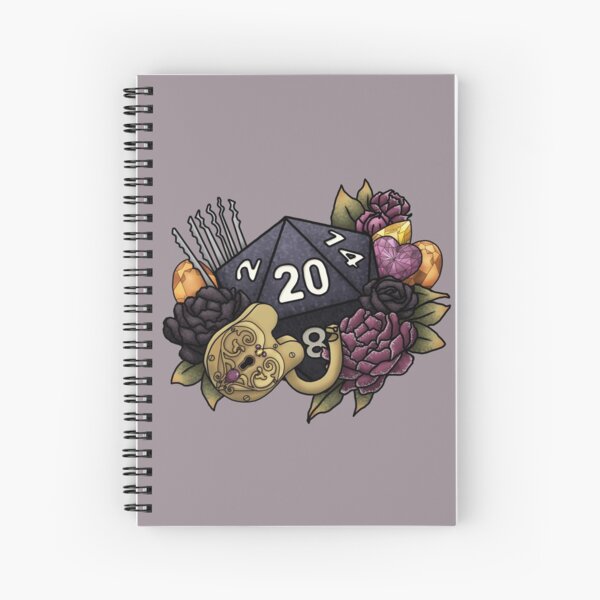 Rogue Class D20 SERIES 2 - Tabletop Gaming Dice - Thief Lockpicking Spiral Notebook