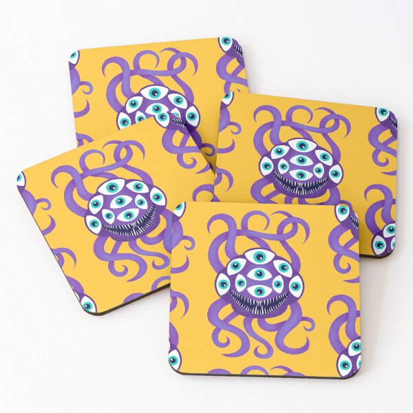 Item preview, Purple Monster with Nine Eyes and Nine Tentacles designed and sold by GloomyHexe.