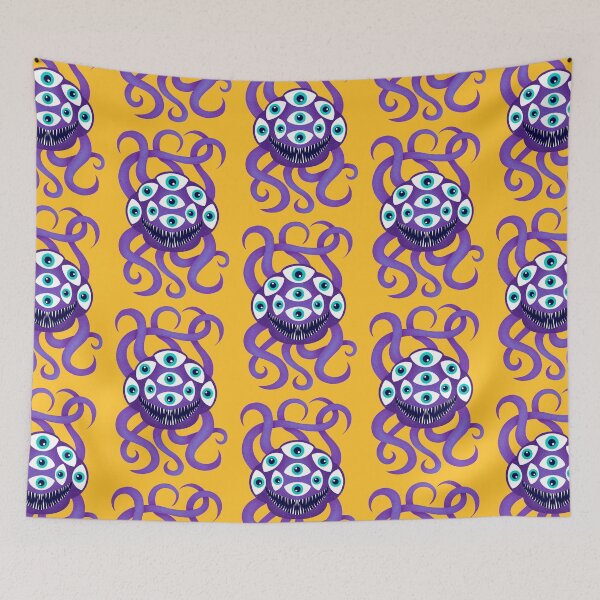 Item preview, Purple Monster with Nine Eyes and Nine Tentacles designed and sold by GloomyHexe.