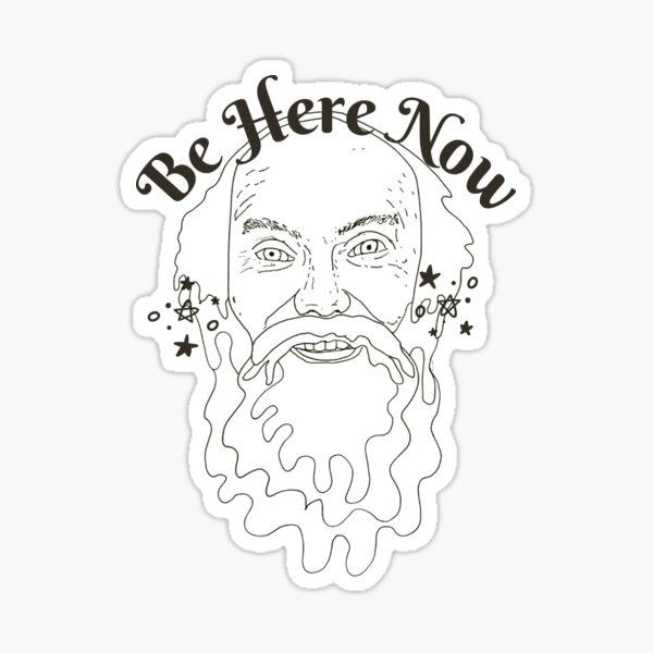 Artikel-Vorschau von Seien Sie jetzt hier, Ram Dass, designt und verkauft von karenpaytonart.