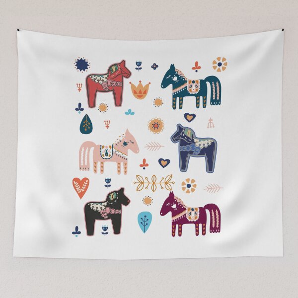 Item preview, Dala Horses Sweden Horse Swedish Colorful Dala designed and sold by ALYODESIGN.