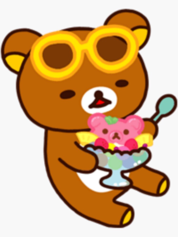 "rilakkuma ice cream" Sticker for Sale by Gamehamza Redbubble