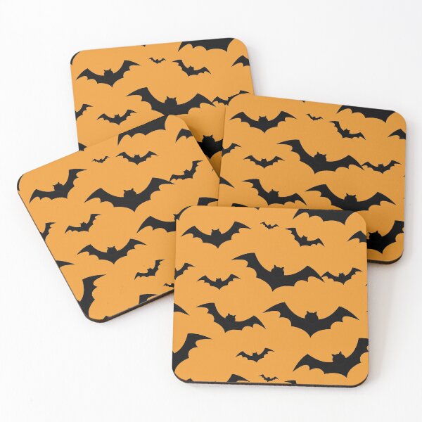 Item preview, Bats on orange designed and sold by EvieWoj.