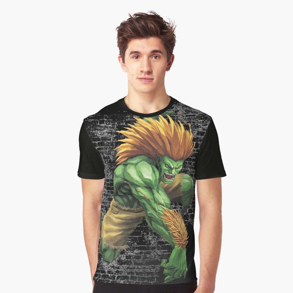 Blanka Musical Fighter Premium Unisex T-shirt vectorized 