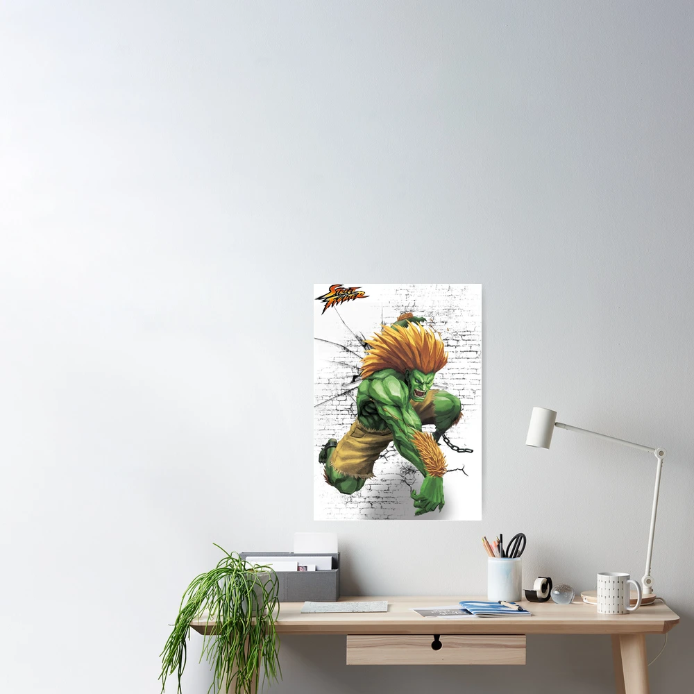 Super Street Fighter 4 Game Blanka Fabric Wall Scroll Poster (21x16) Inches  : : Home & Kitchen