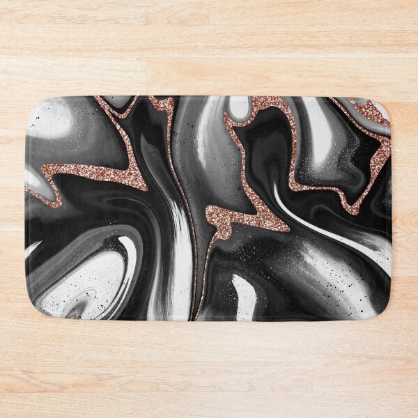 Item preview, Black & White Flow - Rose Gold designed and sold by PaintdFoxStudio.