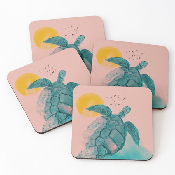 Item preview, Take Your Time Turtle - Sea Turtle Watercolor Artwork and short Inspirational Positive Quote by Morgan Harper Nichols designed and sold by morgansgoods.