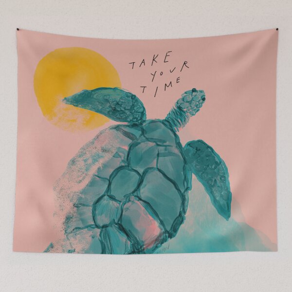 Item preview, Take Your Time Turtle - Sea Turtle Watercolor Artwork and short Inspirational Positive Quote by Morgan Harper Nichols designed and sold by morgansgoods.