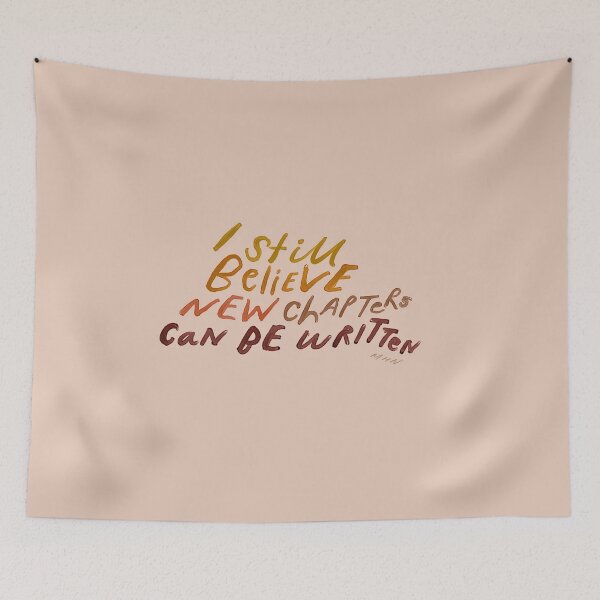 Item preview, I still believe new chapters can be written - Morgan Harper Nichols - Inspirational Quote Lettering, Yellow and Orange designed and sold by morgansgoods.