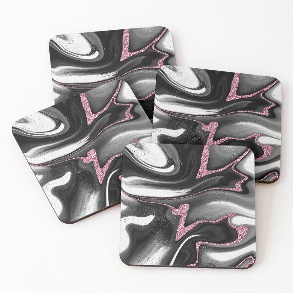 Item preview, Black & White Flow - Pink designed and sold by PaintdFoxStudio.
