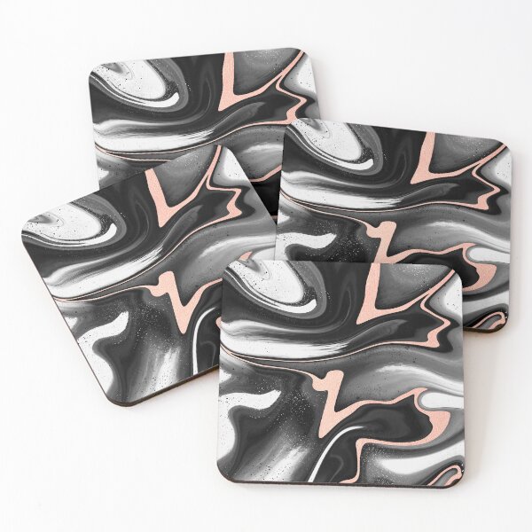 Item preview, Black & White Flow - Peach designed and sold by PaintdFoxStudio.