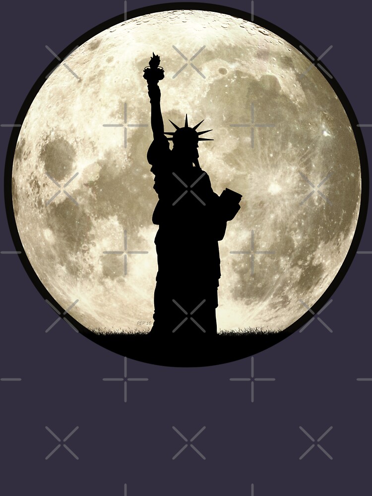 Full Moon Liberty Silhouette by morningdance