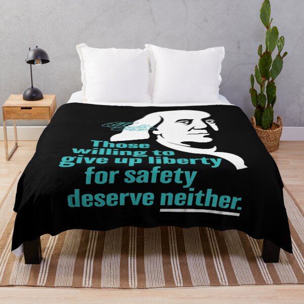 Item preview, FRANKLIN ESSENTIAL LIBERTY QUOTE on black field designed and sold by skRB.
