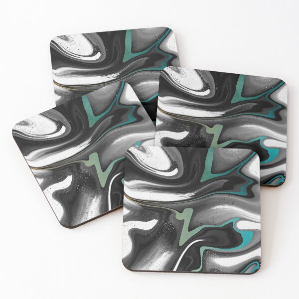 Item preview, Black & White Flow - Coastal designed and sold by PaintdFoxStudio.