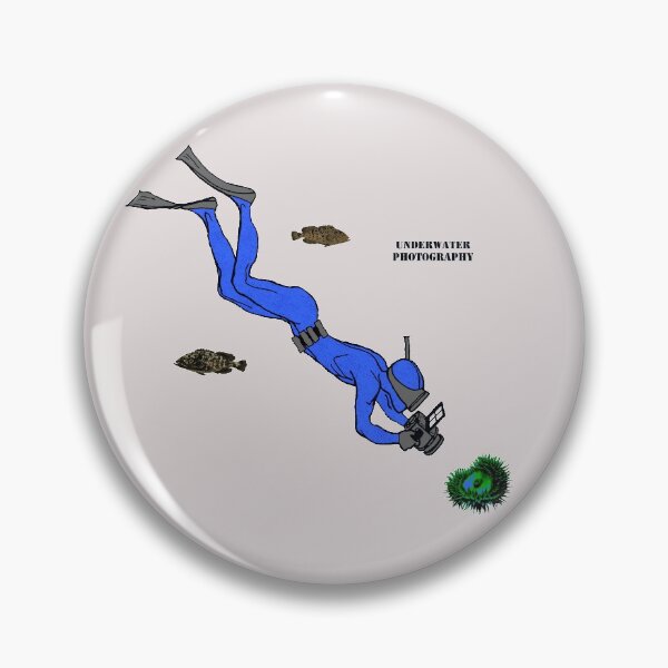 Item preview, Vintage Diver Photographing a Sea Anemone Underwater URM designed and sold by urmaddad.