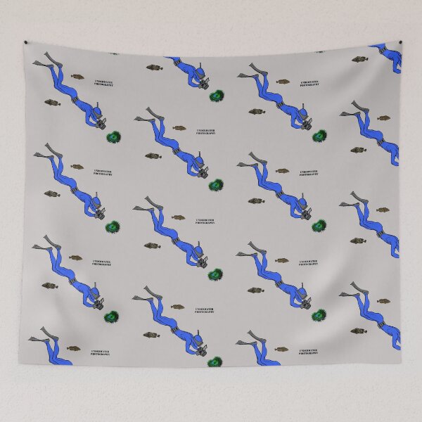 Item preview, Vintage Diver Photographing a Sea Anemone Underwater URM designed and sold by urmaddad.