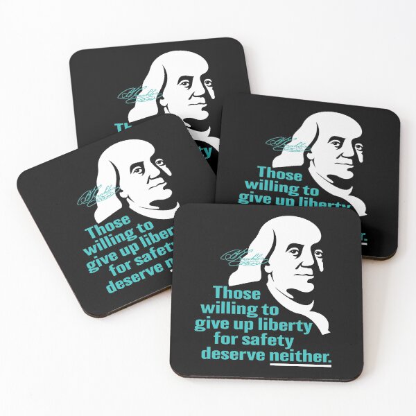 Item preview, FRANKLIN ESSENTIAL LIBERTY QUOTE on black field designed and sold by skRB.