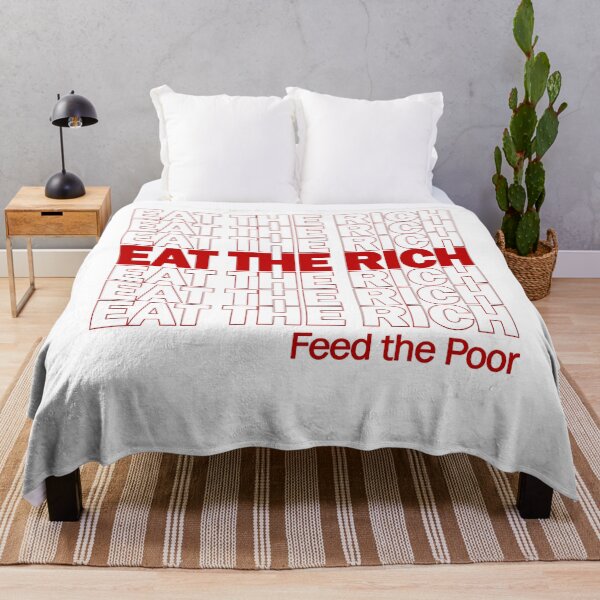 Item preview, Eat The Rich Feed The Poor - Plastic Bag Meme, Socialist, Leftist, Anarchist, Anti Capitalist  designed and sold by SpaceDogLaika.