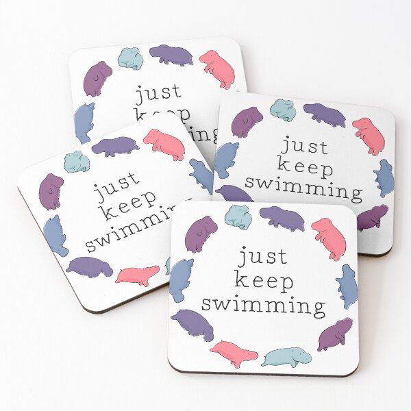 Item preview, Just Keep Swimming Hippos designed and sold by kjeppson.