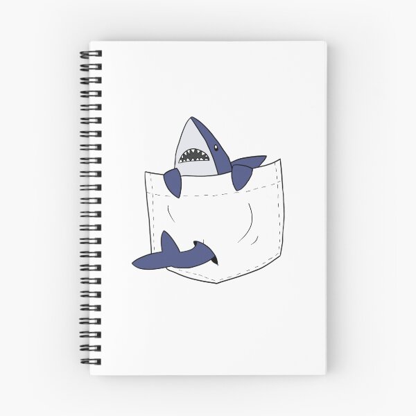 Item preview, Blue shark pocket designed and sold by metalpika.