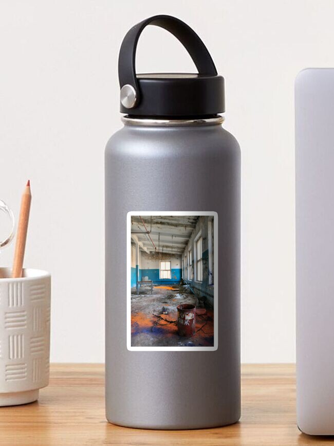 Thumbnail 1 of 3, Sticker, Dyeing - Abandoned Russian Rubber Factory designed and sold by StephVonAwesome.
