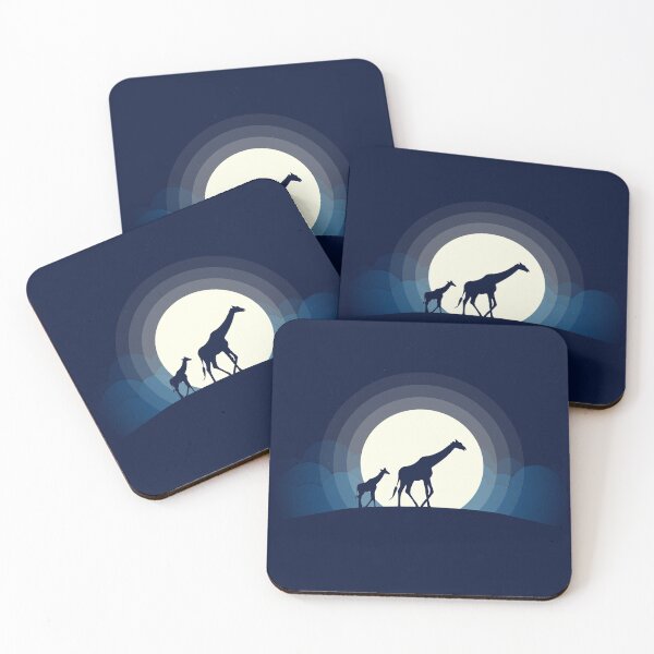 Item preview, Mama Giraffe with Baby Giraffe Silhouette Art designed and sold by LeGND.