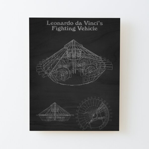 Leonardo Da Vinci's Tank Wood Mounted Print
