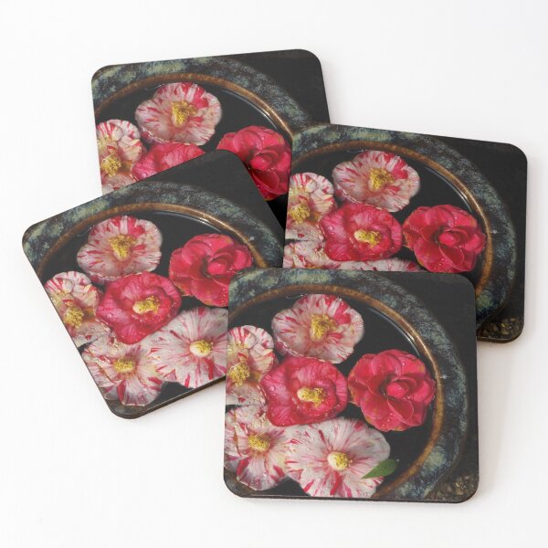 Item preview, Red Poppy Blossoms in Water - Striped Flower Tea designed and sold by Purrfecta.