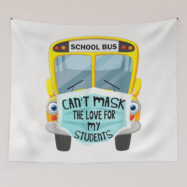 Item preview, Bus Driver Can't Mask the Love For Students Back To School designed and sold by begin-again.